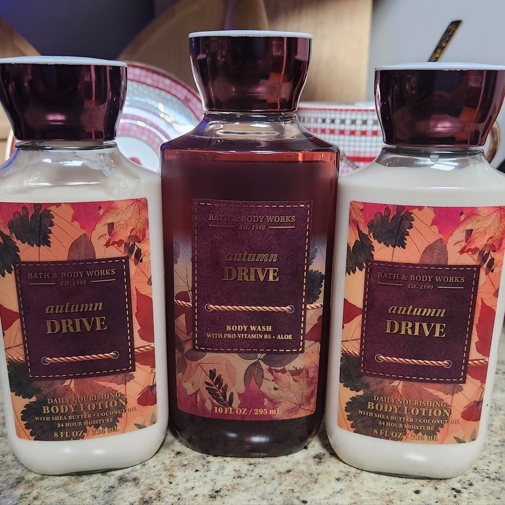NWT Bath & Body Works "Autumn Drive" Body Bundle